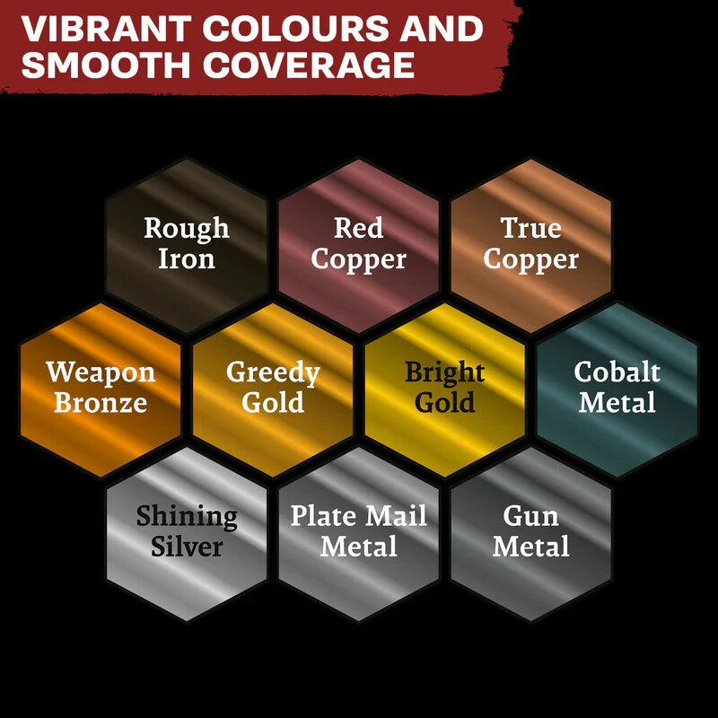 The Army Painter Warpaints Fanatic Range Metallics Paint Set (10 Colours) WP8069
