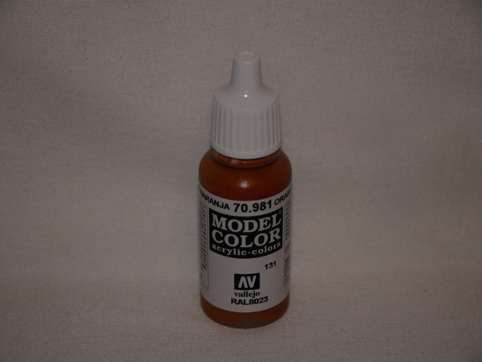 Vallejo Model Color Orange Brown Acrylic 17ml/0.57 fl oz Dropper Bottle 70.981