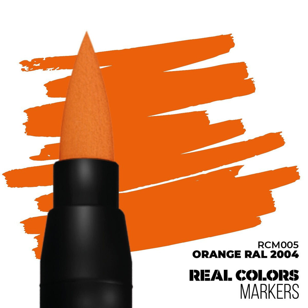 AK Interactive Real Colors Acrylic Fast Dry Marker Pens Orange RAL 2004 - RCM005