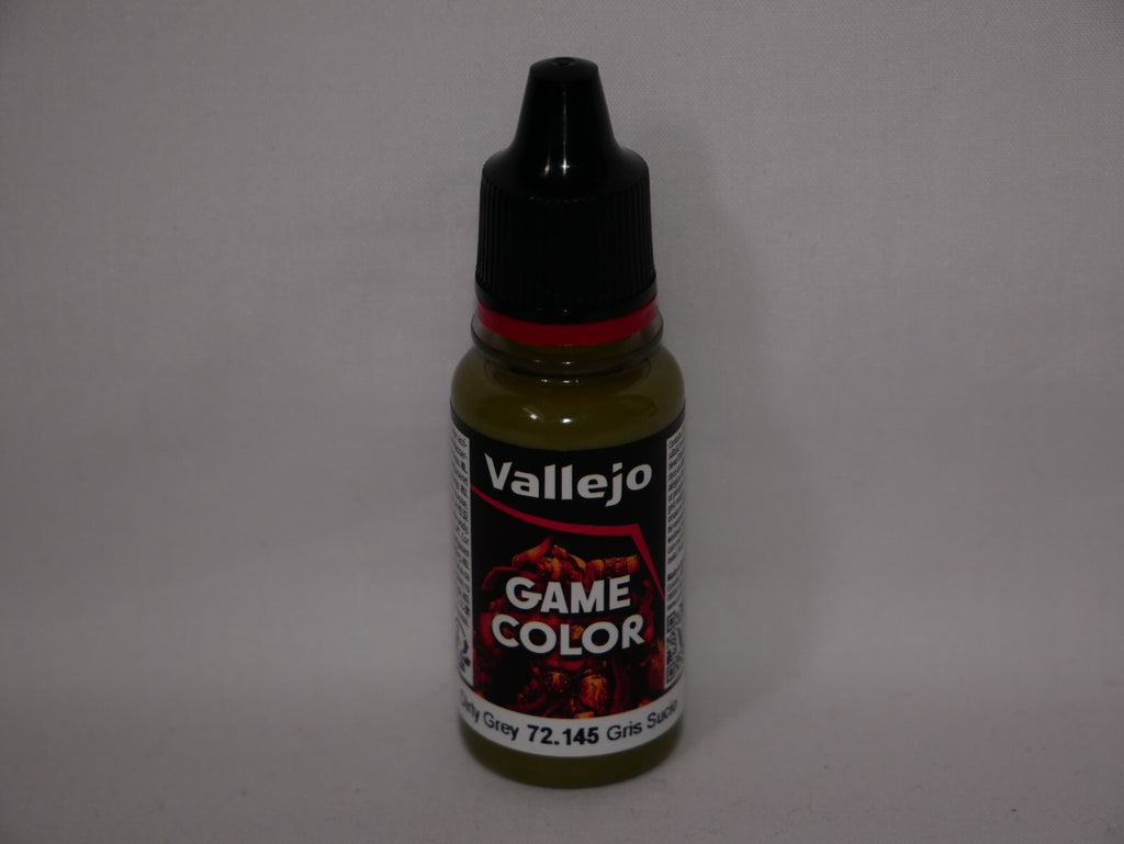 Vallejo Game Color Acrylic Range Dirty Grey 18ml/0.6 fl oz Dropper Bottle 72.145