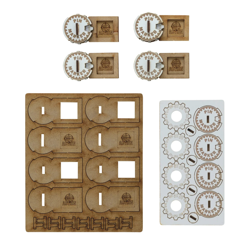 Warlord Games & Skytrex Bolt Action Laser Cut MDF Unit Pin Markers - 408800001