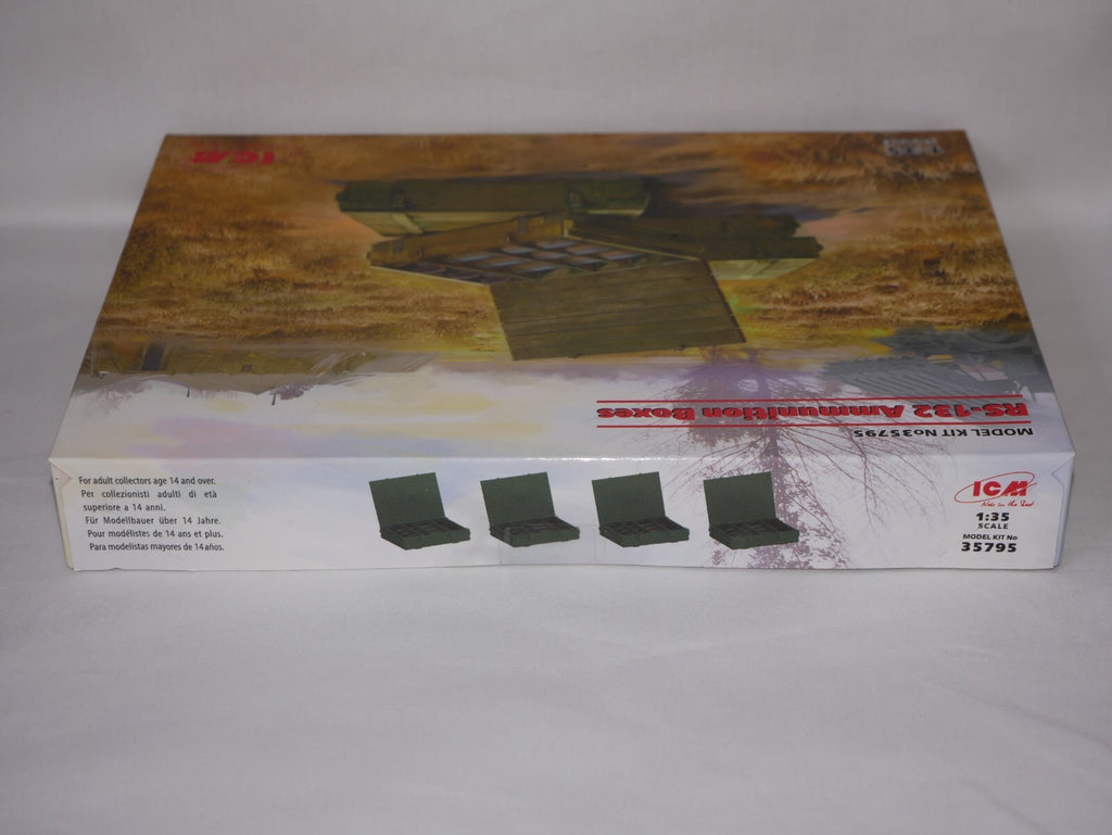 ICM 1:35 Scale Model Plastic Kit RS-132 Ammunition Boxes For Dioramas - 35795