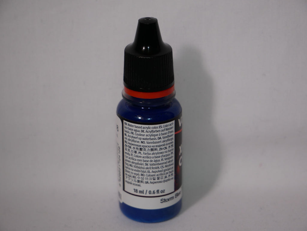 Vallejo Xpress Color Acrylics Storm Blue 18ml/0.6 fl oz Dropper Bottle - 72.412