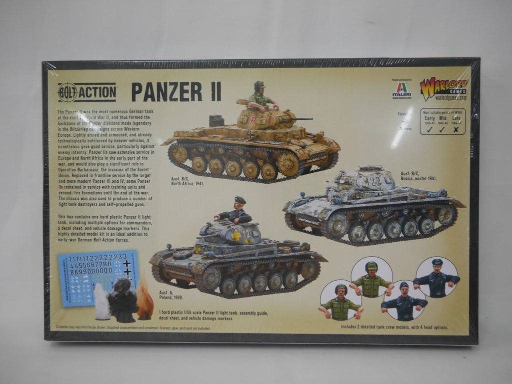 Warlord Games Bolt Action 1:56 Scale WW2 German Panzer II Light Tank - 402012104