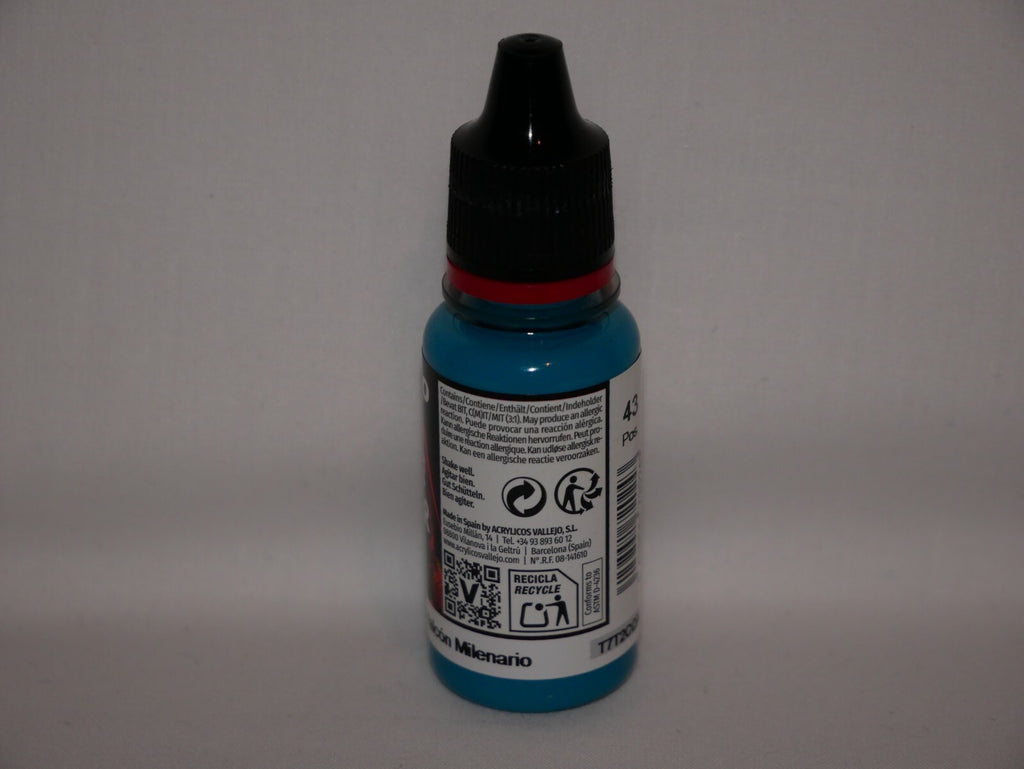 Vallejo Game Color Acrylic Range Turquois 18ml/0.6 fl oz Dropper Bottle - 72.024