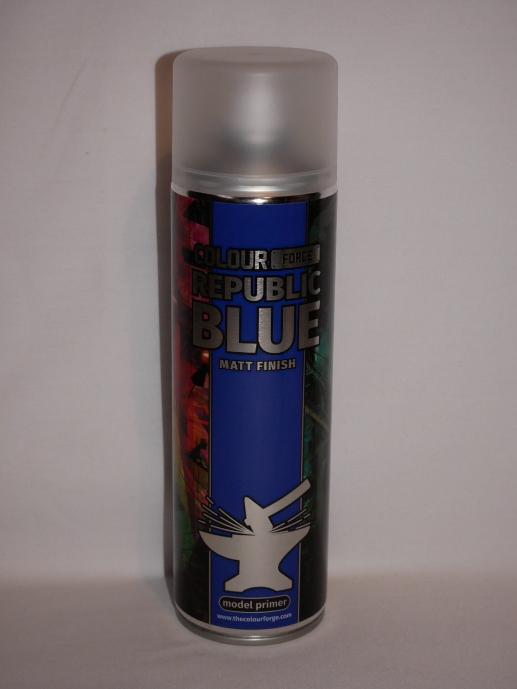 The Colour Forge Republic Blue Matt Finish Model Primer 500ml Aerosol Spray Can