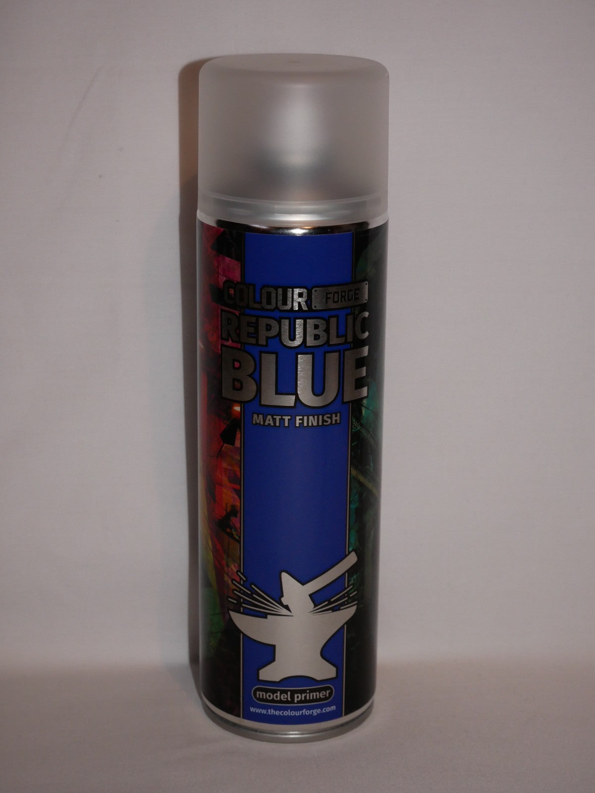 The Colour Forge Republic Blue Matt Finish Model Primer 500ml Aerosol Spray Can