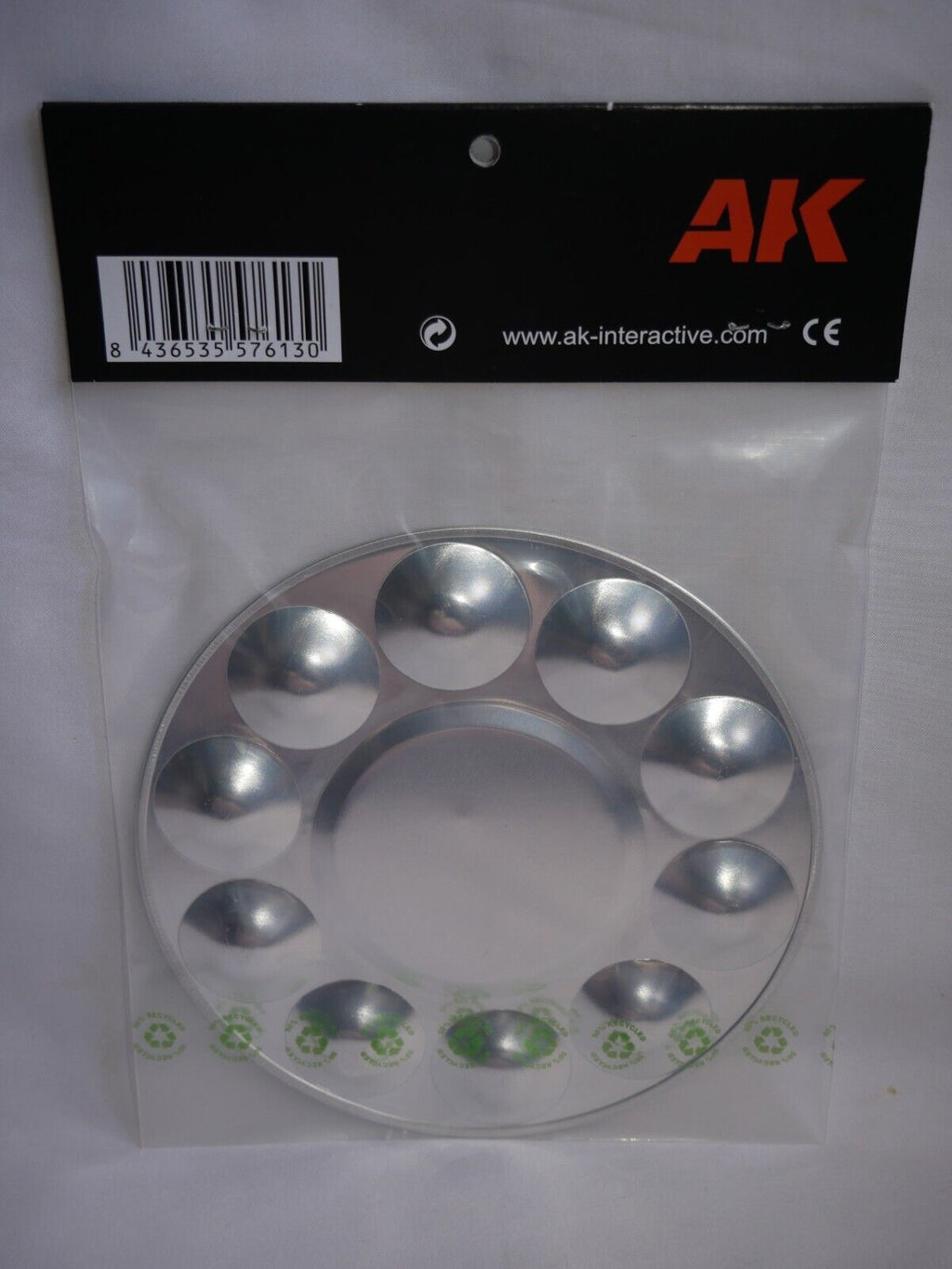 AK Interactive Aluminium Pallet (10 Wells) For Modeling Paint Mixes - AK613