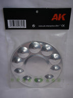 AK Interactive Aluminium Pallet (10 Wells) For Modeling Paint Mixes - AK613