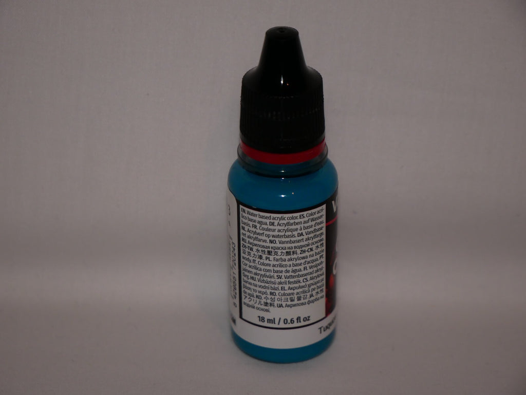Vallejo Game Color Acrylic Range Turquois 18ml/0.6 fl oz Dropper Bottle - 72.024