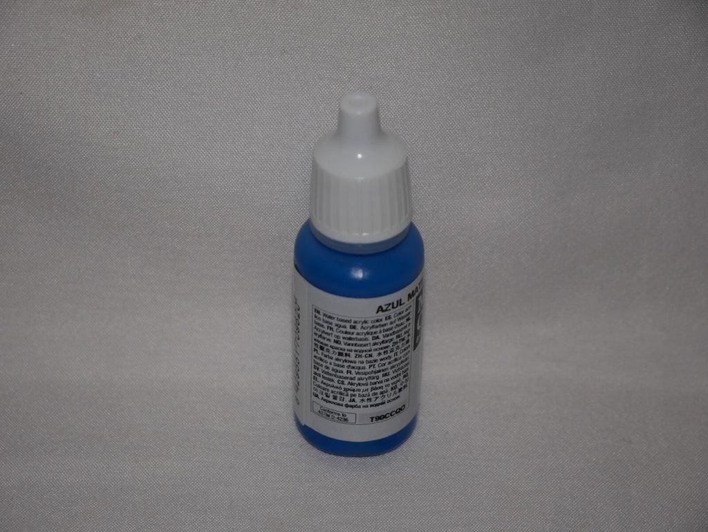 Vallejo Model Color Flat Blue Acrylic 17ml/0.57 fl oz Dropper Bottle - 70.962