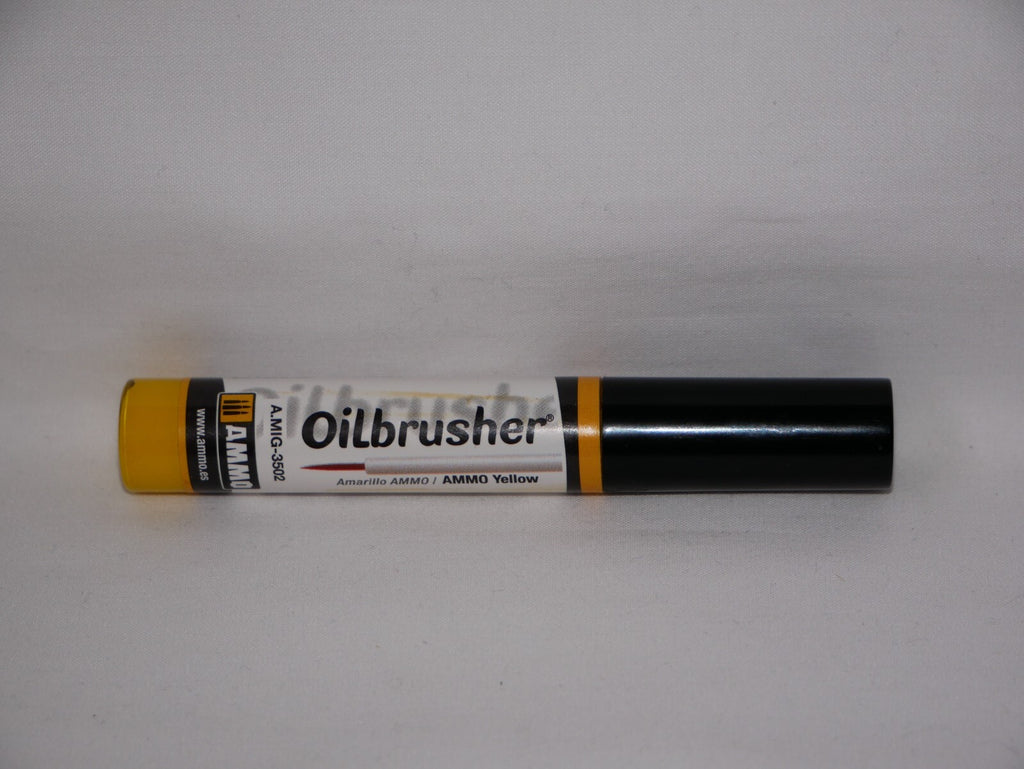 Ammo By Mig Jimenez Ammo Yellow Oilbrusher With Fine Brush Applicator A.MIG-3502