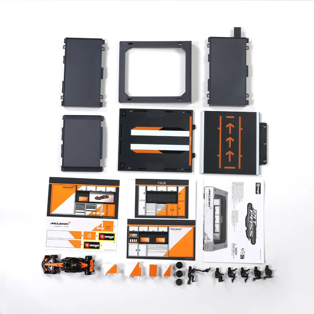 Burago 1:43 McLaren MCL39 Australian GP 2025 L.Norris Pit Pass Diorma Playset - #18-38457N