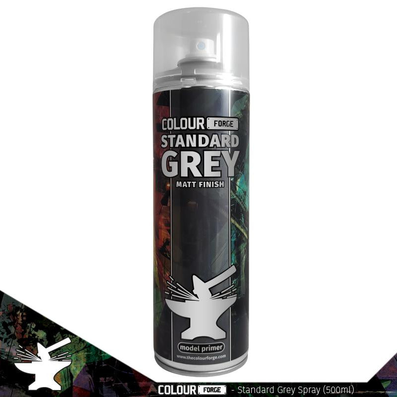 The Colour Forge Standard Grey Matt Finish Model Primer 500ml Aerosol Spray Can