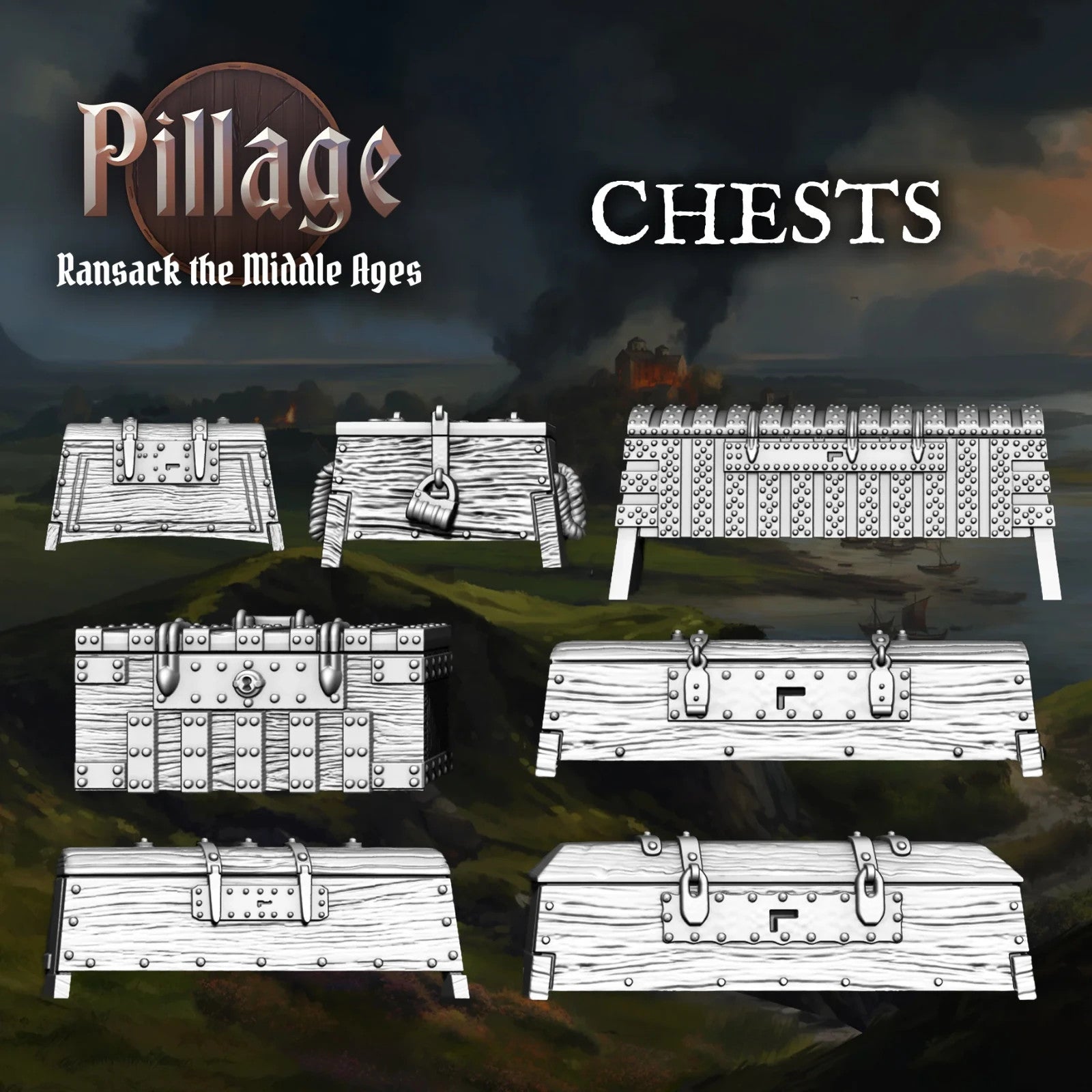 Victrix Pillage Ransack The Middle Ages 28mm Scale Treasure & Chests - VXE011