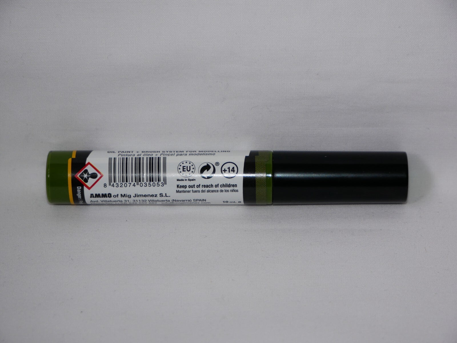 Ammo By Mig Jimenez Olive Green Oilbrusher With Fine Brush Applicator A.MIG-3505