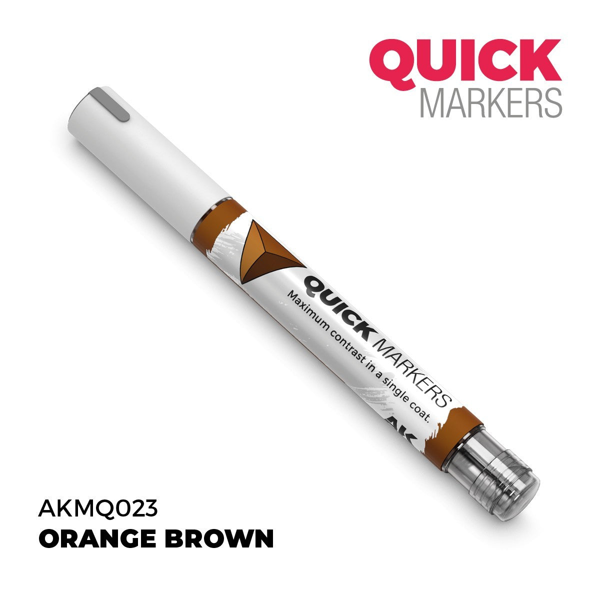 AK Interactive Acrylic Quick Gen Markers For Tabletop Wargaming Orange Brown - AKMQ023