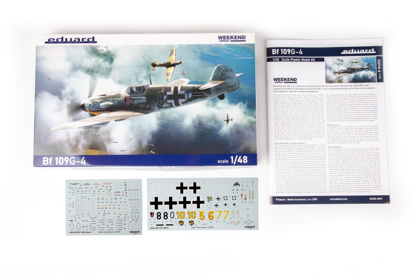 Eduard 1:48 Scale WWII Messerschmitt Bf 109G-4 Weekend Edition Model Kit - 84203