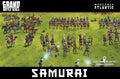 Wargames Atlantic Grand Battle Scale Hard Plastic 10mm Samurai Figures WAARN004S
