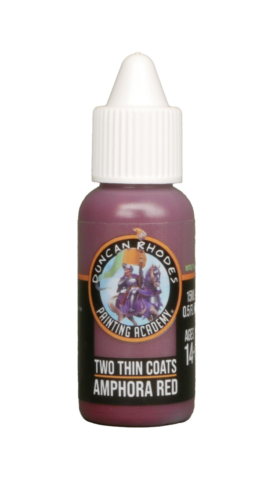 Duncan Rhodes Painting Academy Two Thin Coats Amphora Red 15ml Bottle - 10121