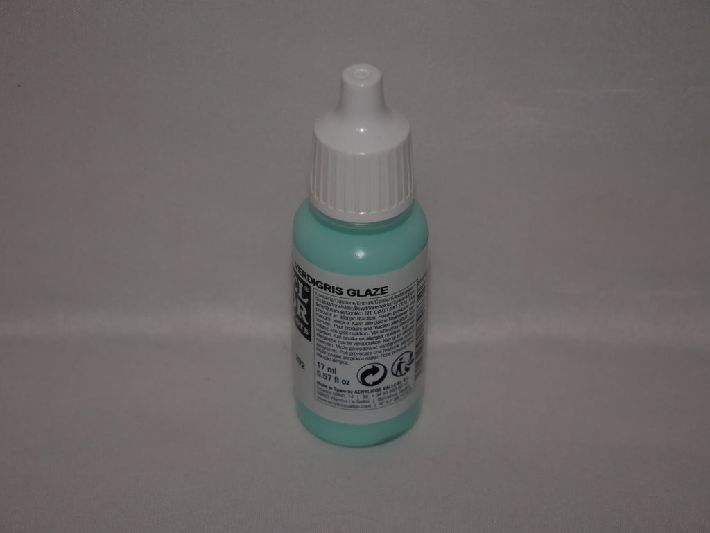 Vallejo Model Color Verdigris Glaze Acrylic 17ml Dropper Bottle - 70.832
