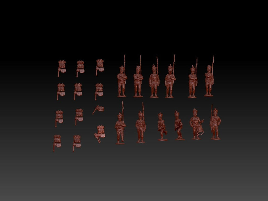 Hat Industrie 1:72 Scale Napoleonic Austrians Infantry (Advancing) Figures - 8164