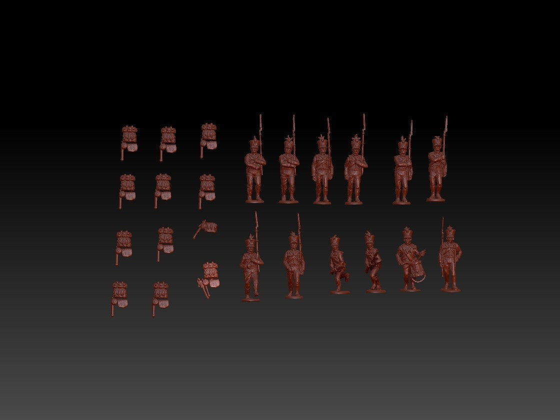 Hat Industrie 1:72 Scale Napoleonic Austrians Infantry (Advancing) Figures - 8164