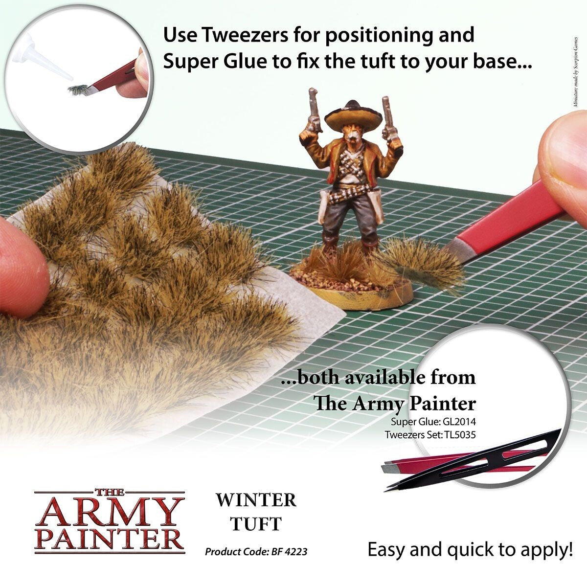 The Army Painter Battlefields Winter Tufts For Wargaming (77) Per Pack - BF4223