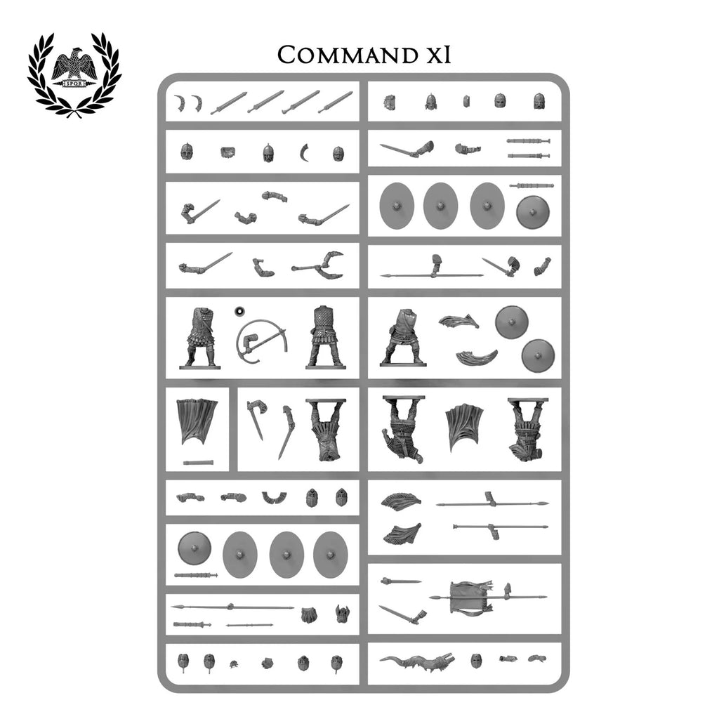 Victrix 28mm Scale Plastic Late Roman Infantry & Heavy Cavalry Warband - VXWB001