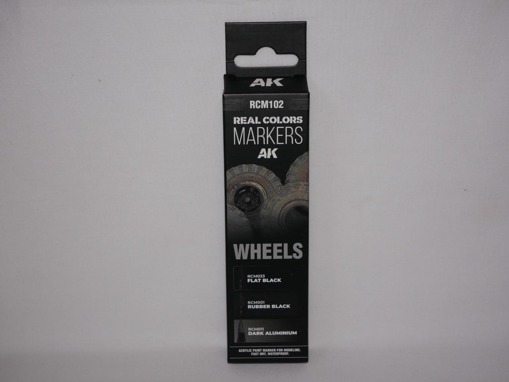 AK Interactive Real Colors Fast Dry Acrylic Markers Wheels (3 Piece) Set RCM102