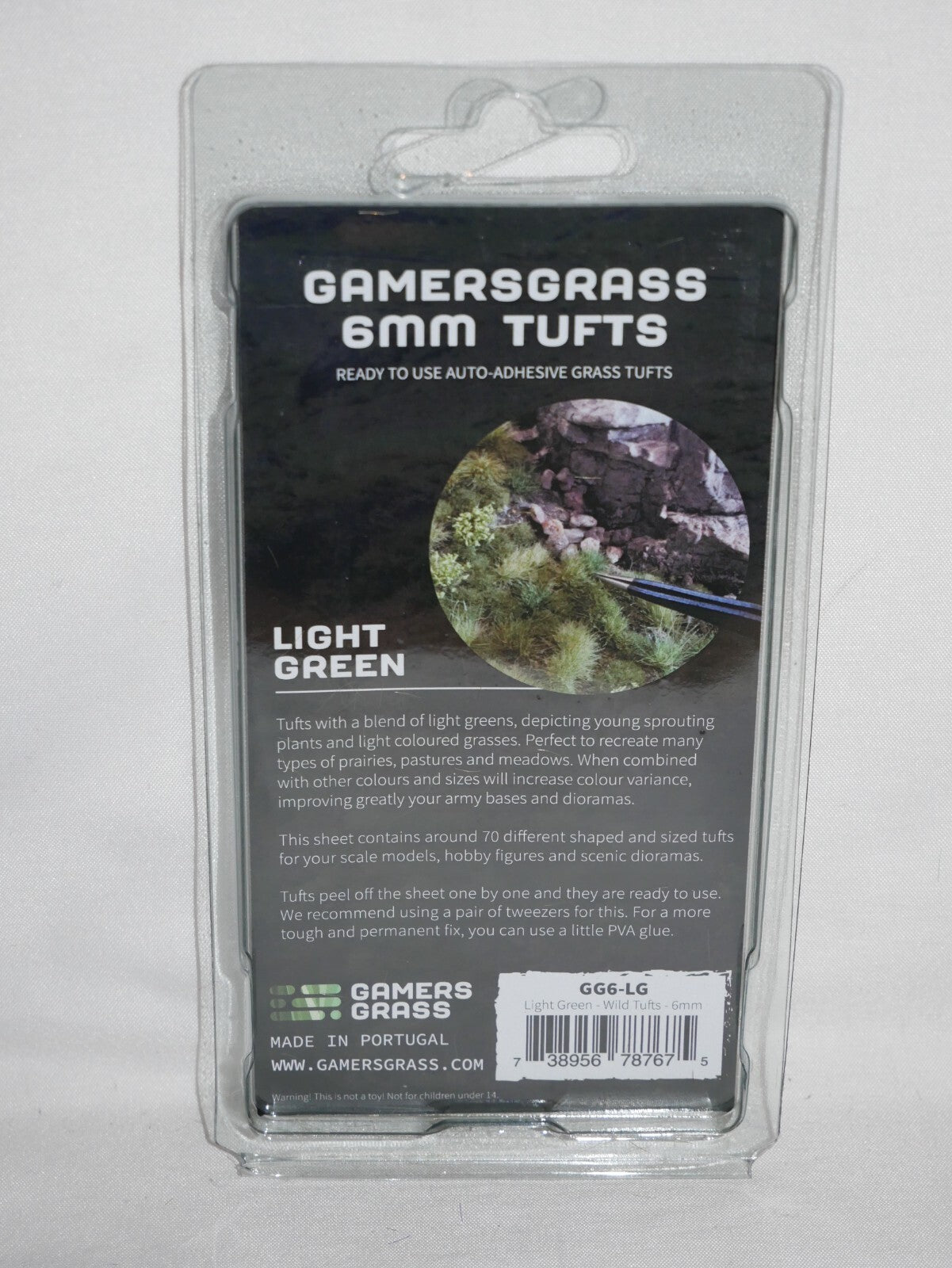 Gamers Grass Light Green 6mm Tufts For Wargaming Mini Bases 70 Per Pack GG6-LG
