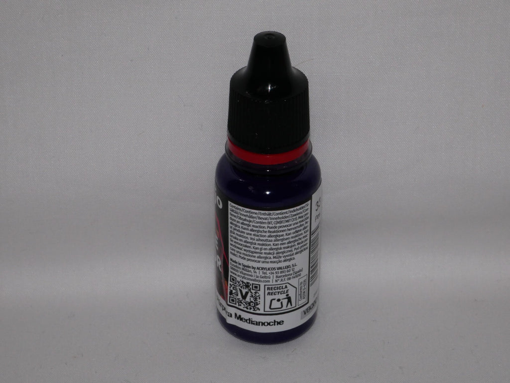 Vallejo Game Color Acrylics Midnight Purple 18ml/0.6 fl oz Dropper Bottle 72.016