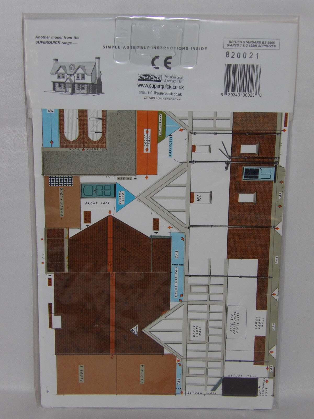 Superquick Model Kits 1:76 Scale Two Detached Houses Scaled For "HO/OO" - SQB23