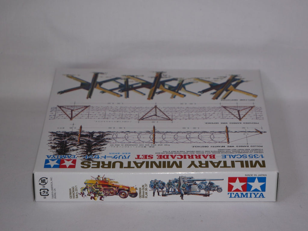 Tamiya Military Miniatures 1:35 Scale Plastic Tank Barricade Model Set - 35027