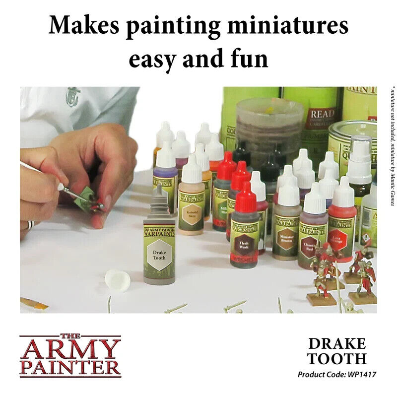 The Army Painter Acrylic Warpaints Range Drake Tooth 18ml Dropper Bottle WP1417