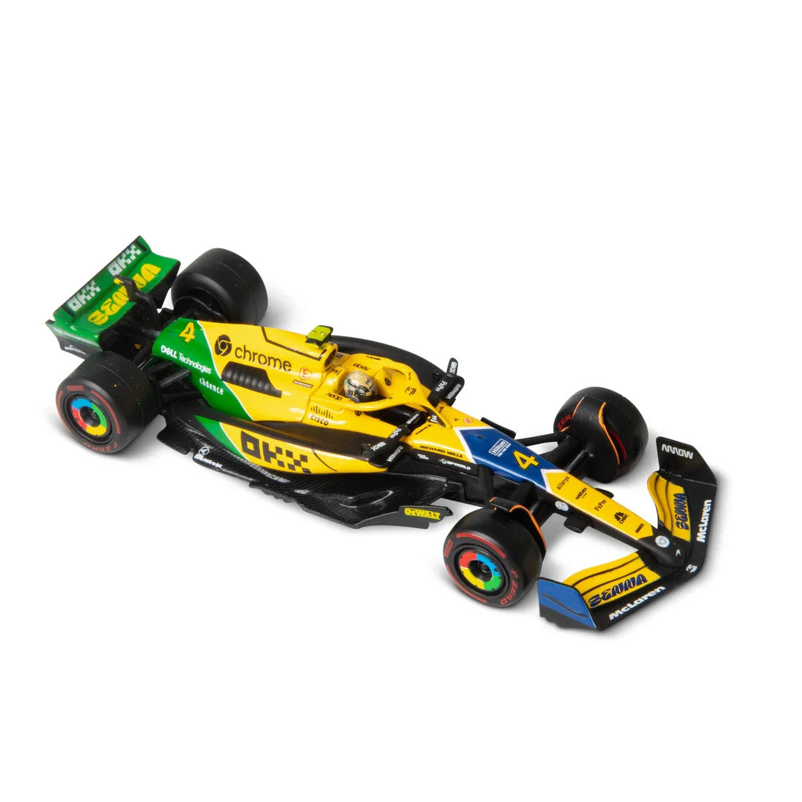 Burago 1:43 McLaren MCL38 Monaco Grand Prix 2024 No.4 Lando Norris - #18-38215NS