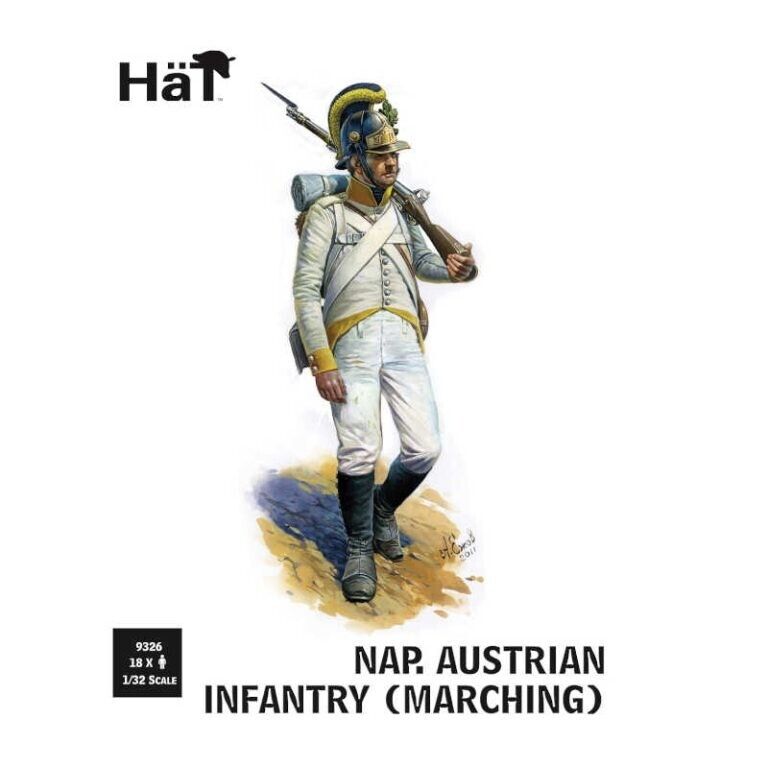 Hat Industrie 1:32 Scale Napoleonic Austrian Infantry (Marching) Figures - 9326