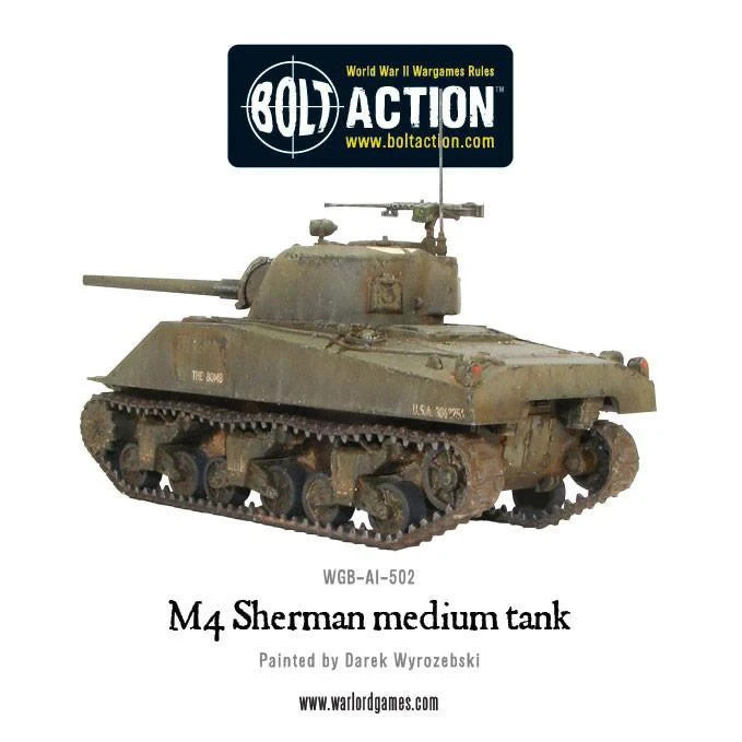 Warlord Games Bolt Action 1:56 Scale WWII US M4 Sherman Medium Tank - 402013006