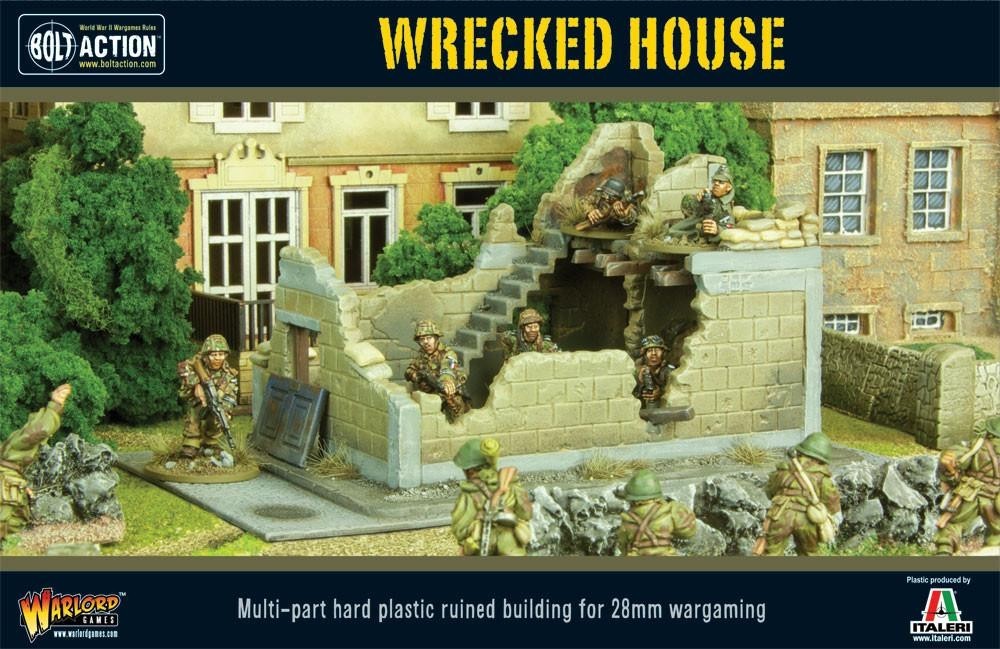 Warlord Games Bolt Action 1:56 Scale WWII Hard Plastic Wrecked House - WG-TER-46