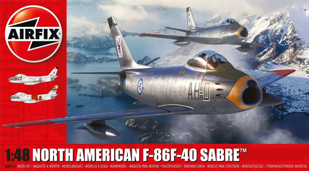 Airfix 1:48 Scale North American F-86F-40 Sabre Model Kit Skill Level 2 - A08110