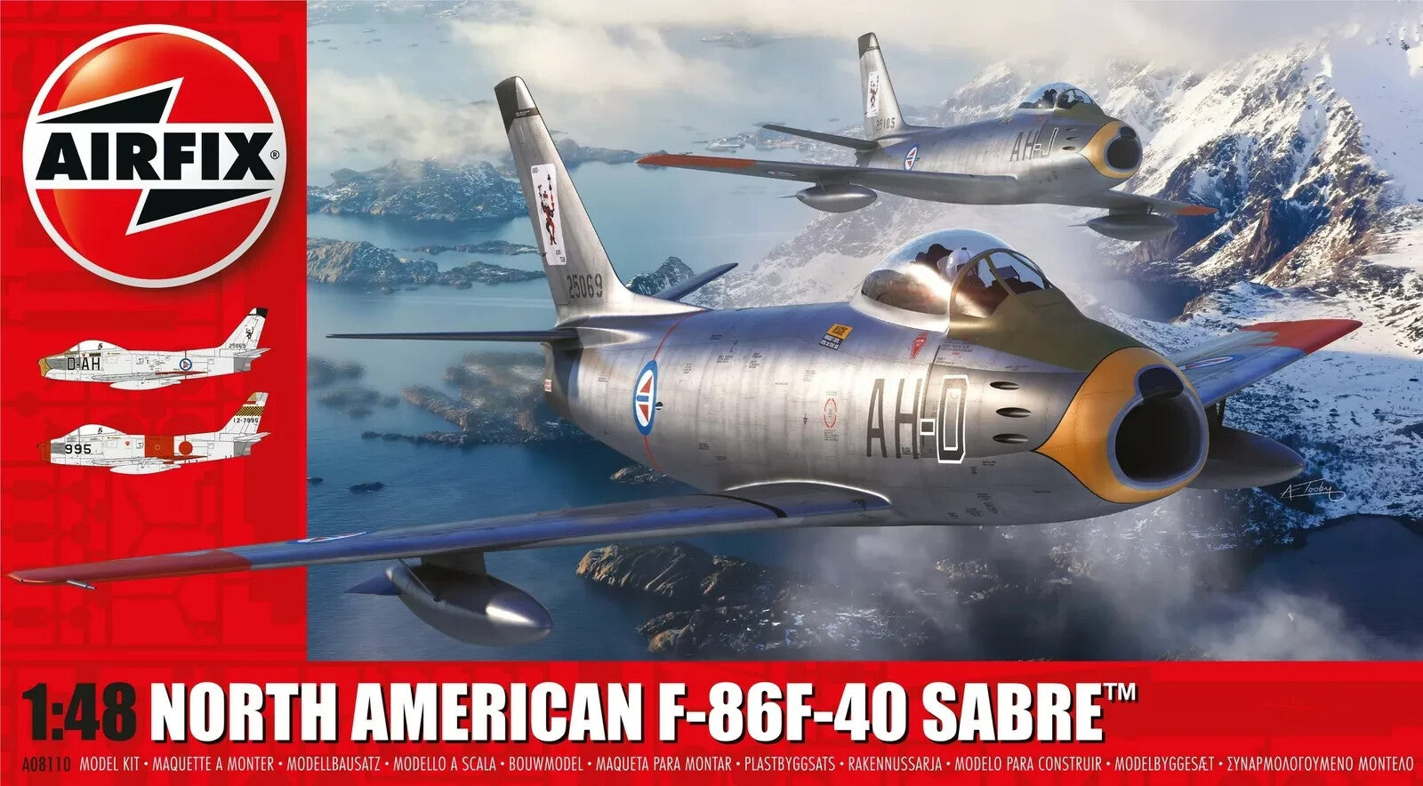 Airfix 1:48 Scale North American F-86F-40 Sabre Model Kit Skill Level 2 - A08110
