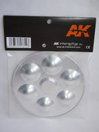 AK Interactive Aluminium Pallet (6 Wells) For Modeling Paint Mixes - AK612