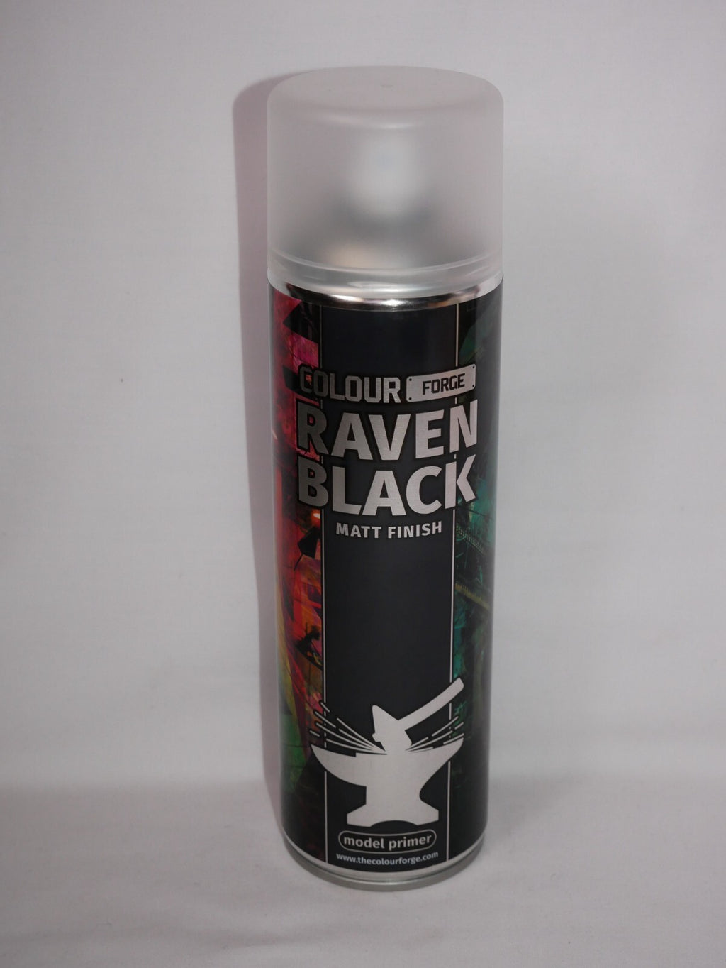 Colour Forge Raven Black Matt Finish Model Primer 500ml Aerosol Rattle Spray Can