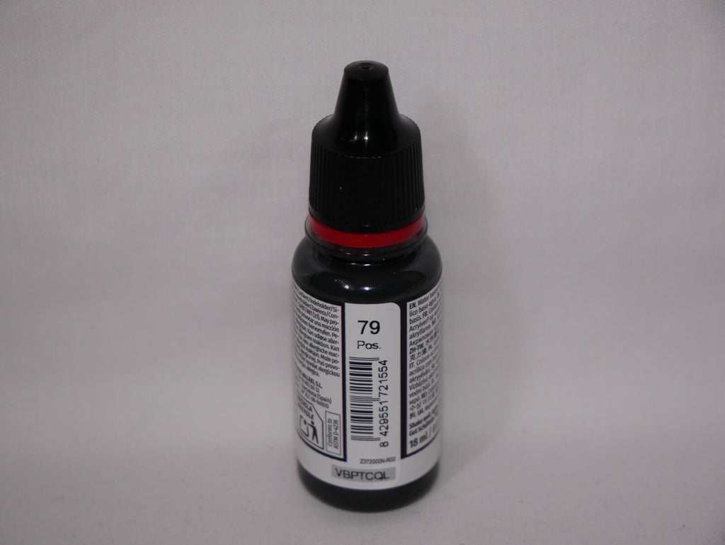 Vallejo Game Color Acrylic Range Charcoal 18ml/0.6 fl oz Dropper Bottle - 72.155