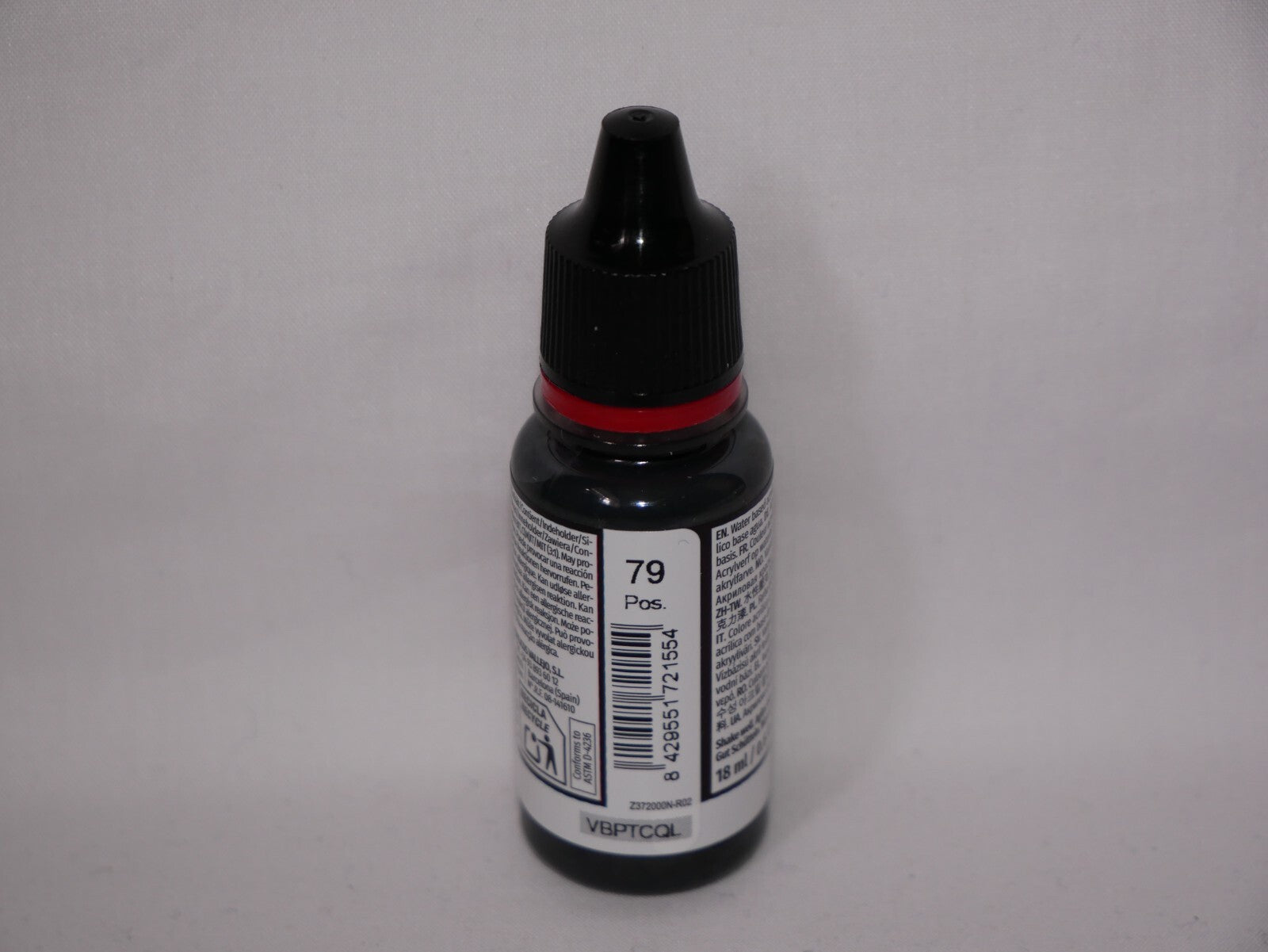 Vallejo Game Color Acrylic Range Charcoal 18ml/0.6 fl oz Dropper Bottle - 72.155