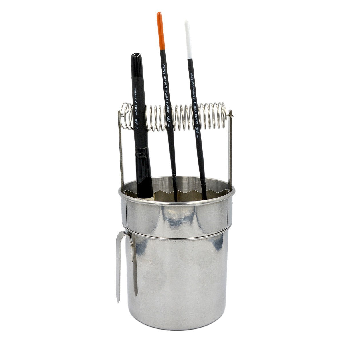 AK Interactive Stainless Steel Model Painting Paint Brush Cleaning Bucket - AK9569