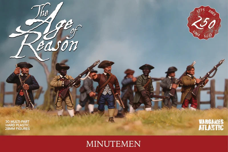 Wargames Atlantic The Age of Reason 1:56 Scale Hard Plastic Minutemen - WAAAR001