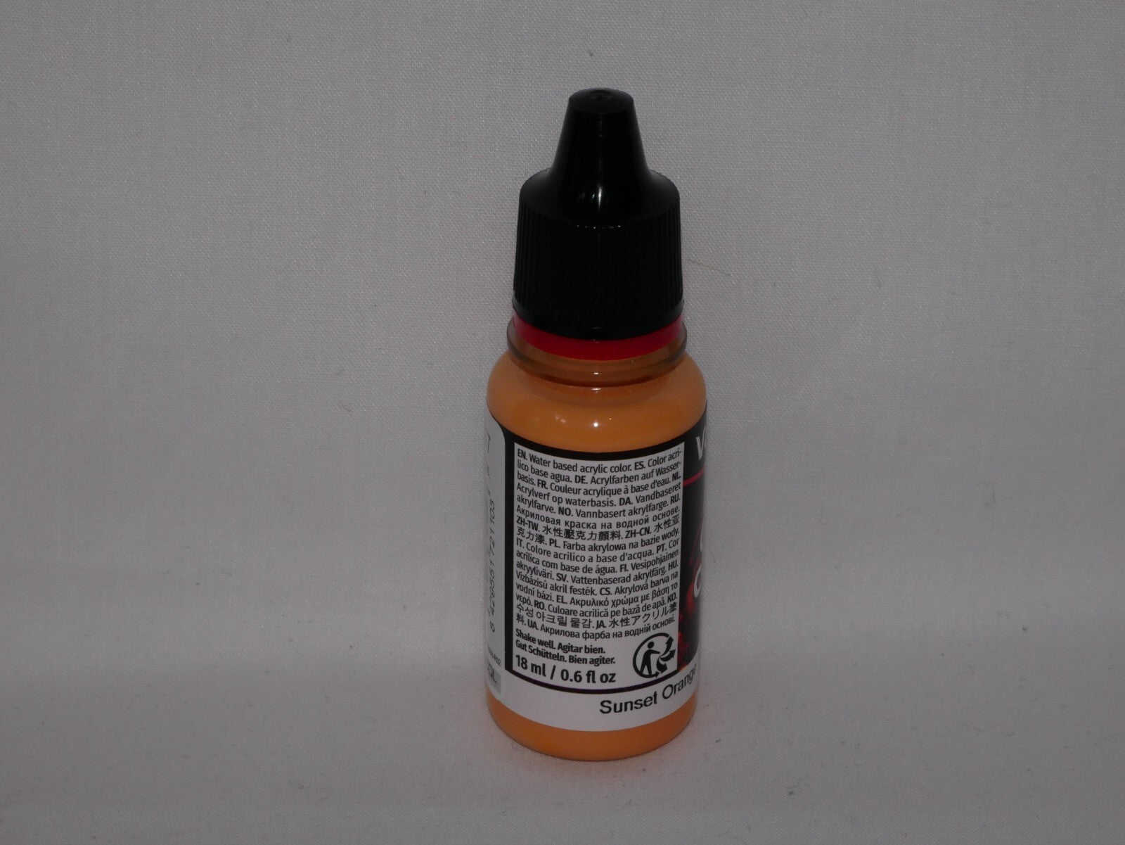 Vallejo Game Color Acrylics Sunset Orange 18ml/0.6 fl oz Dropper Bottle - 72.110