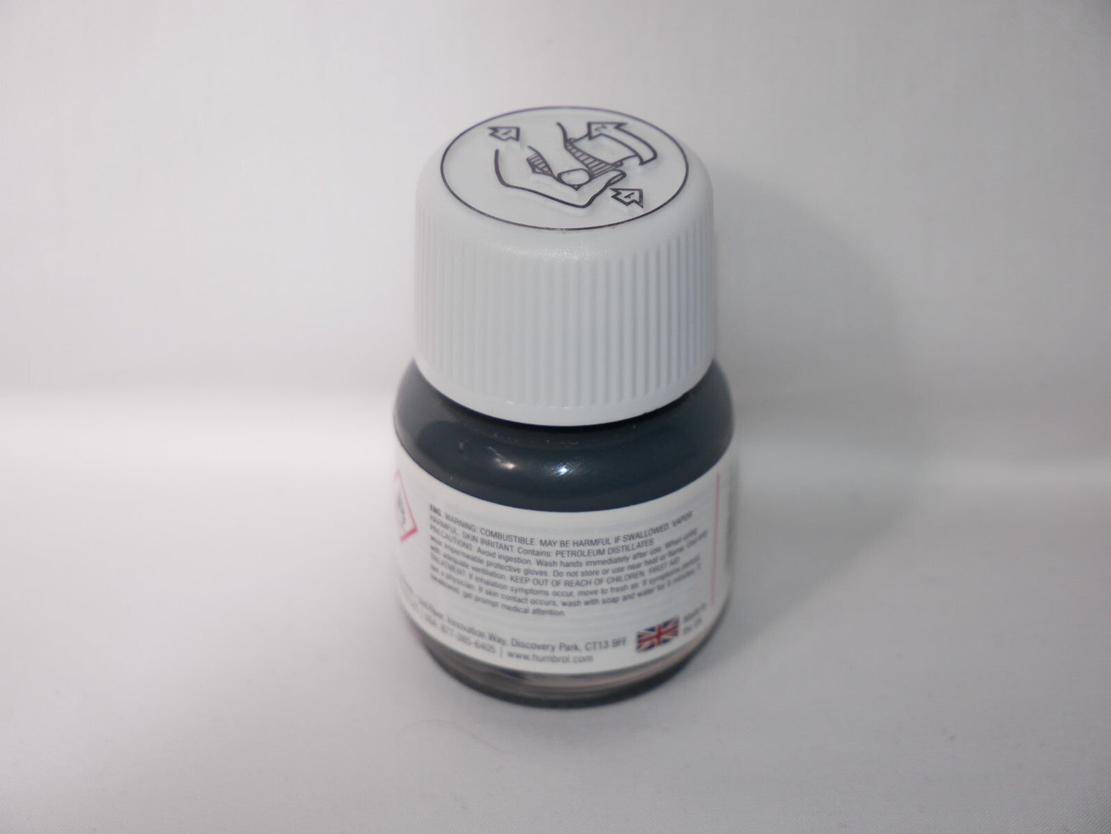 Humbrol Scale Modelling Enamel Dark Grey Wash (28ml) Glass Jar Bottle - AV0204