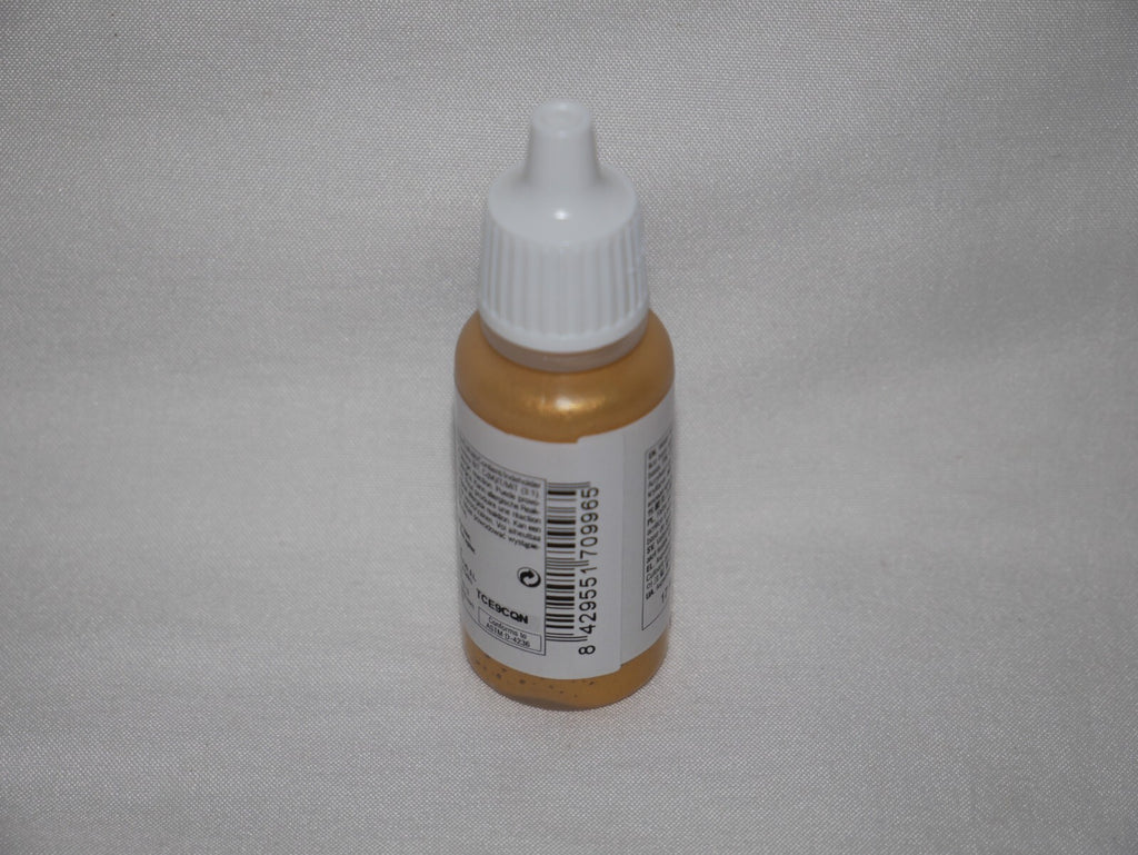 Vallejo Model Color Gold Metallic Acrylic 17ml/0.57 fl oz Dropper Bottle 70.996